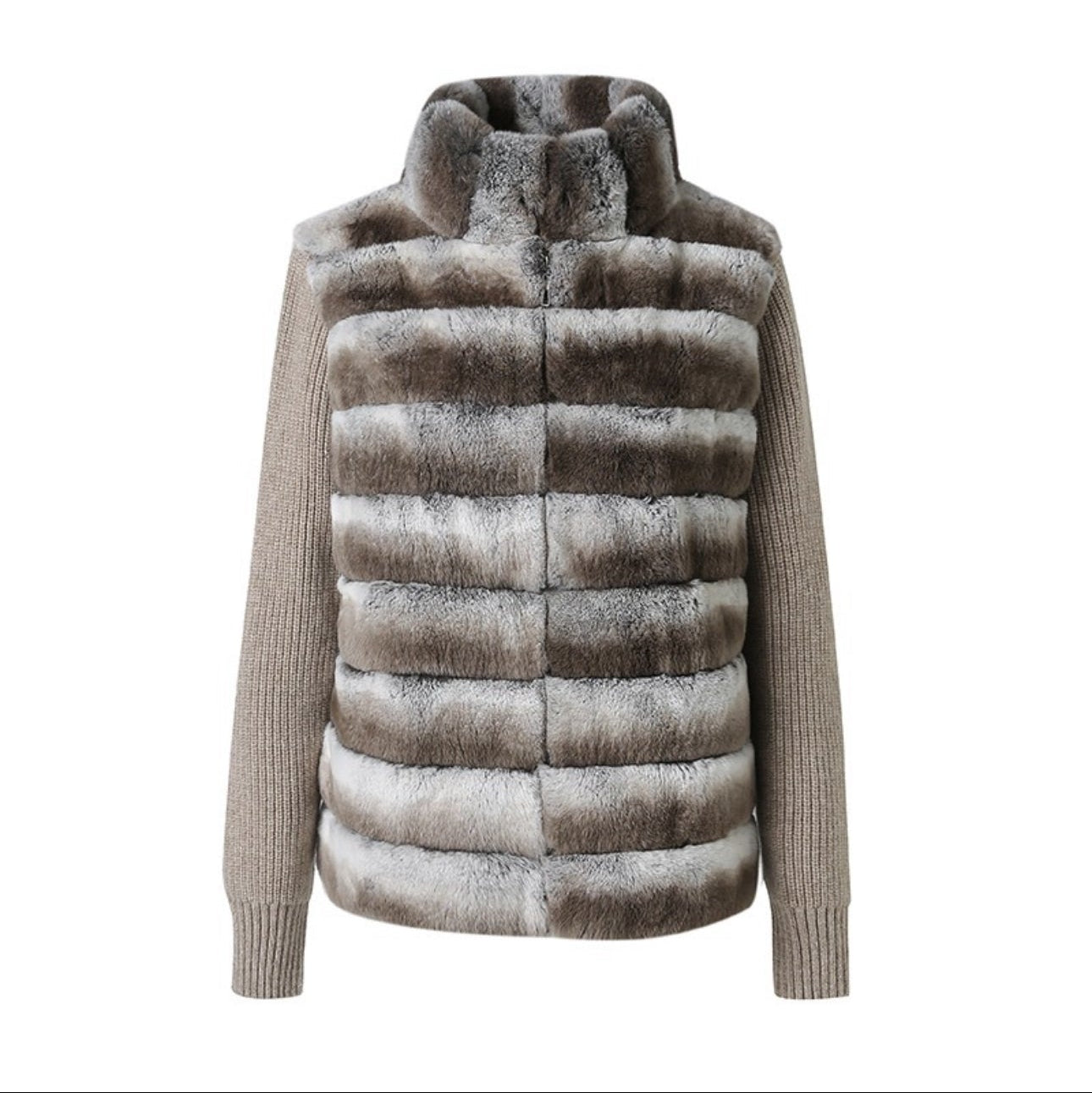 Frost Knit Coat, oatmeal hue