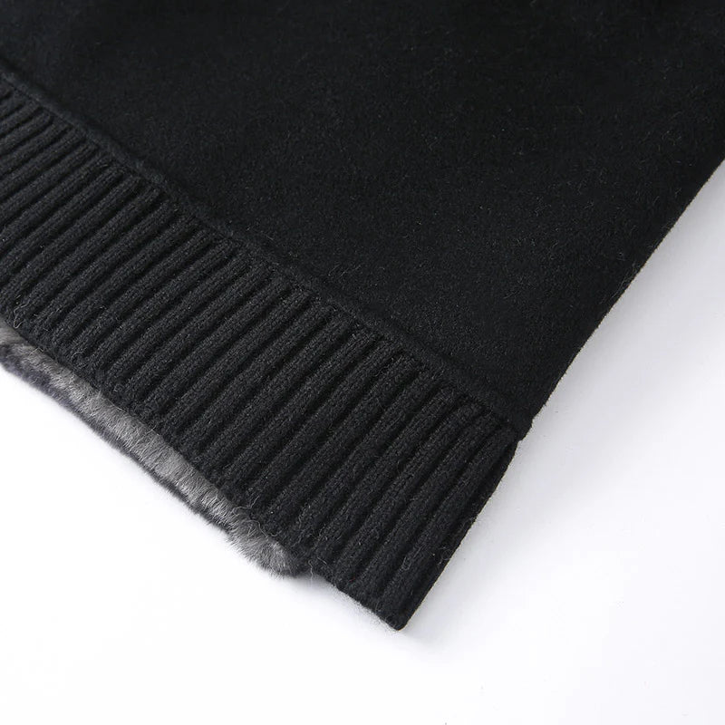 Frost Knit Coat, black pearl