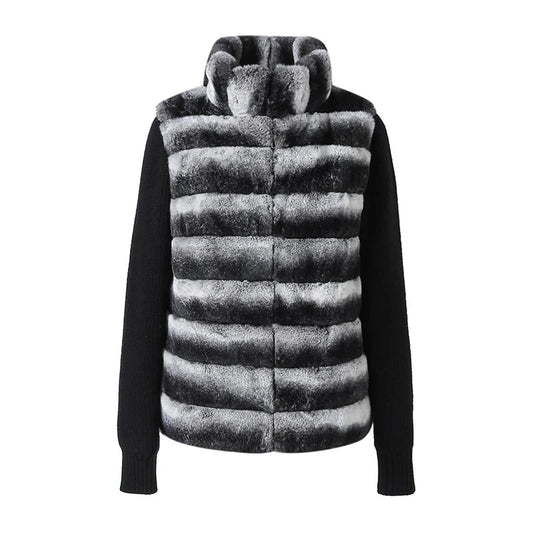 Frost Knit Coat, black pearl