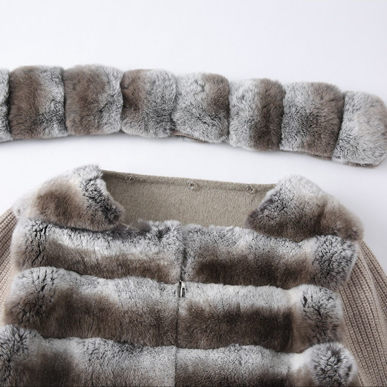 Frost Knit Coat, oatmeal hue