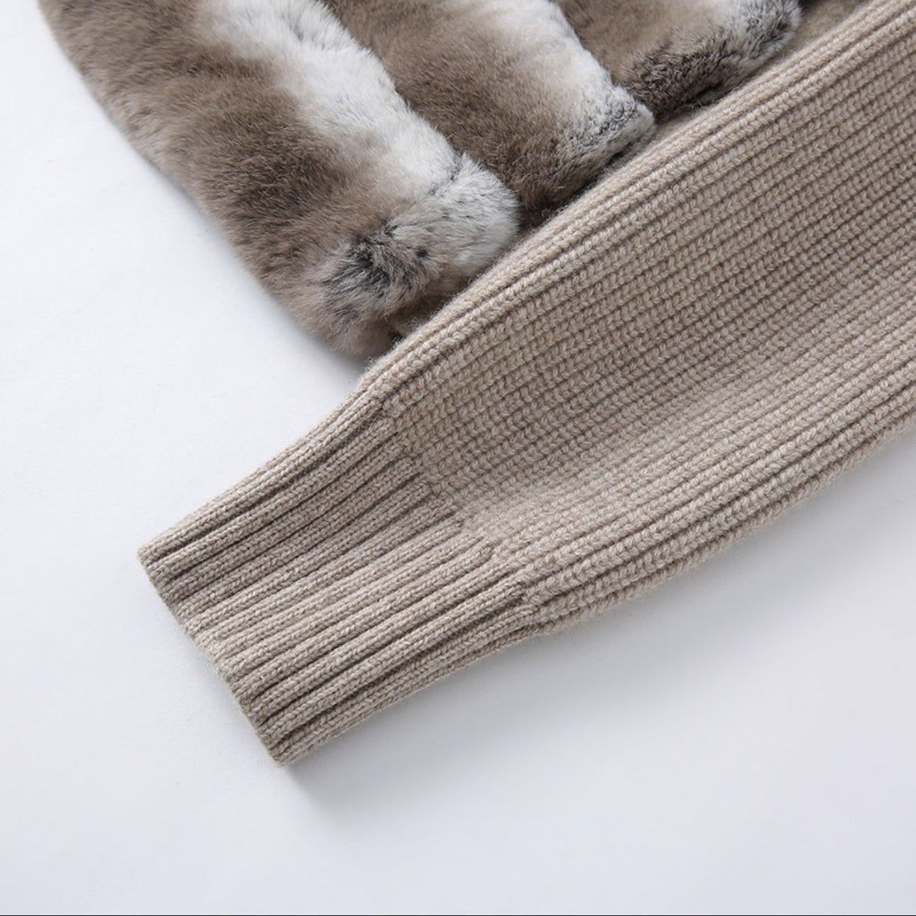 Frost Knit Coat, oatmeal hue